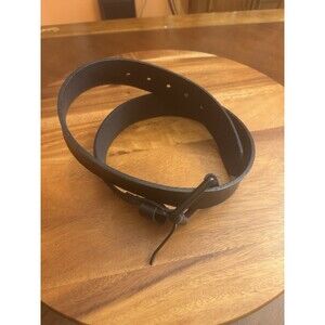 Genuine American Bison Black 100% Leather Belt Size 34- MADE IN India Unisex